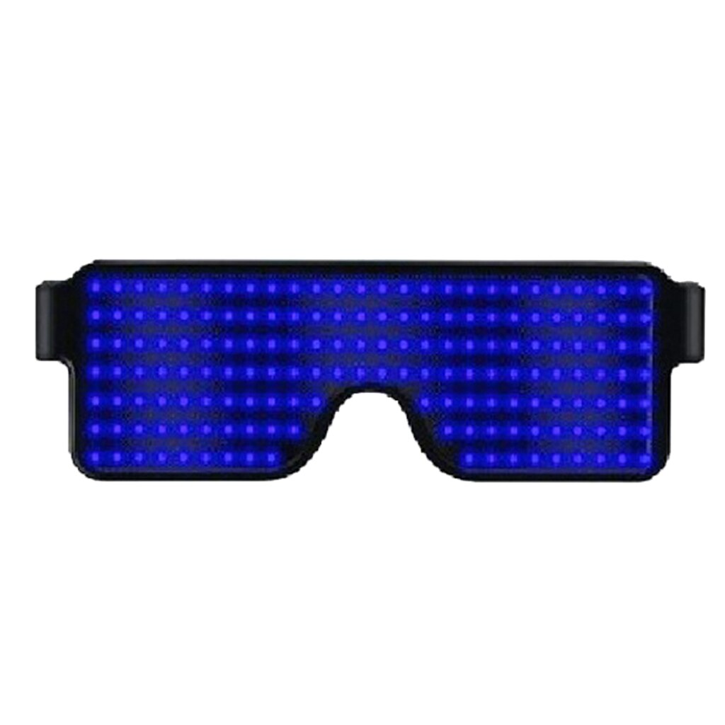 Led-lasit raveille, festivaaleille, hauskanpitoon, juhliin, urheiluun, puvuihin, edm:iin, vilkkumiseen: Sininen