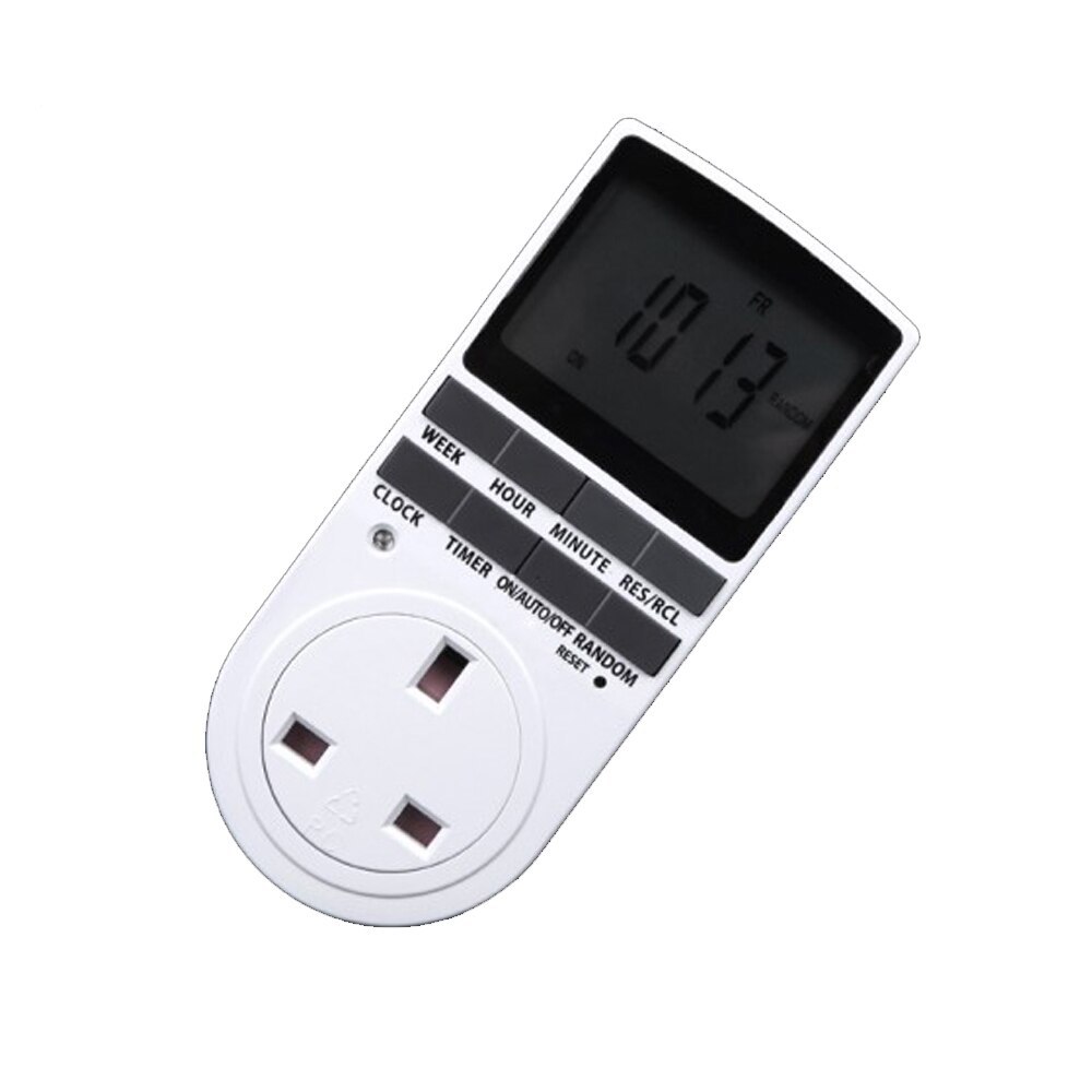 Smart Home 230V Timer Wall UK Plug in Programable Timer Switch 24h 7Day week Digital LCD display for lightings TV PC fans