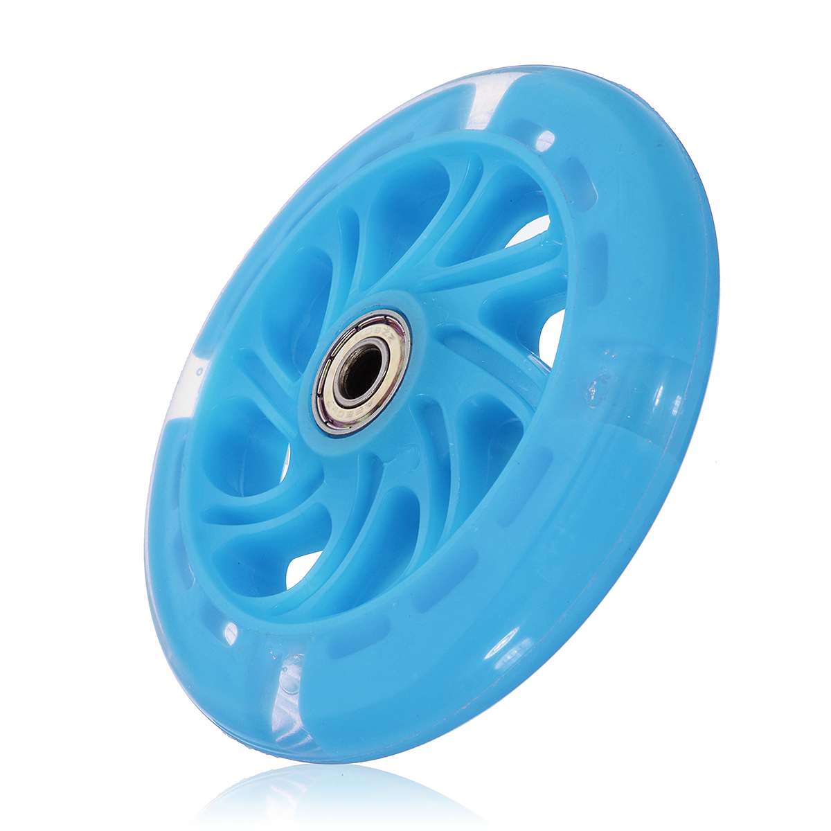 4PCS 120mm LED Flash Light Up Wheels For Scooter Inline Skates 2 ABED-7 Bearing: Blue