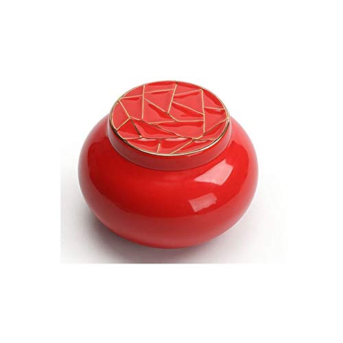 Urna funeraria de cerámica para adultos, urna de cremación artesanal A prueba de humedad para una pequeña cantidad de cenizas humanas, cuatro colores: 2