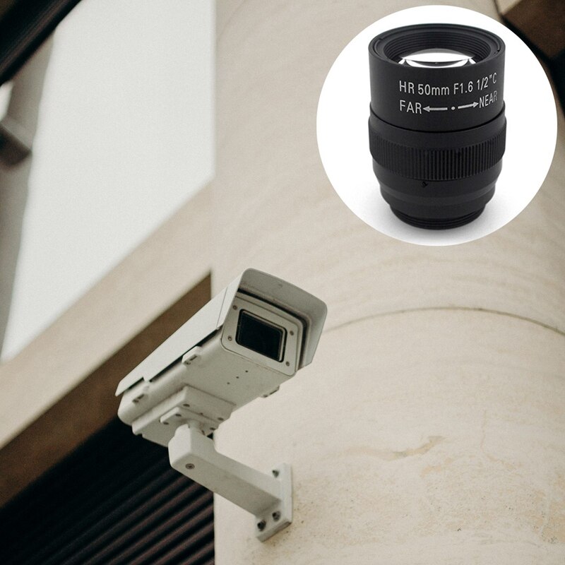 Handmatige Iris Lens 50Mm Industriële Lens 1/2 C Mount Cctv Lens Camera Accessoires