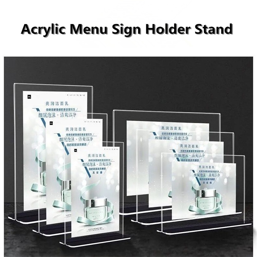 Support de Menu de Table en acrylique A5, cadre d&#39;affichage de Photo en papier, panneau publicitaire pour Restaurant hôtel