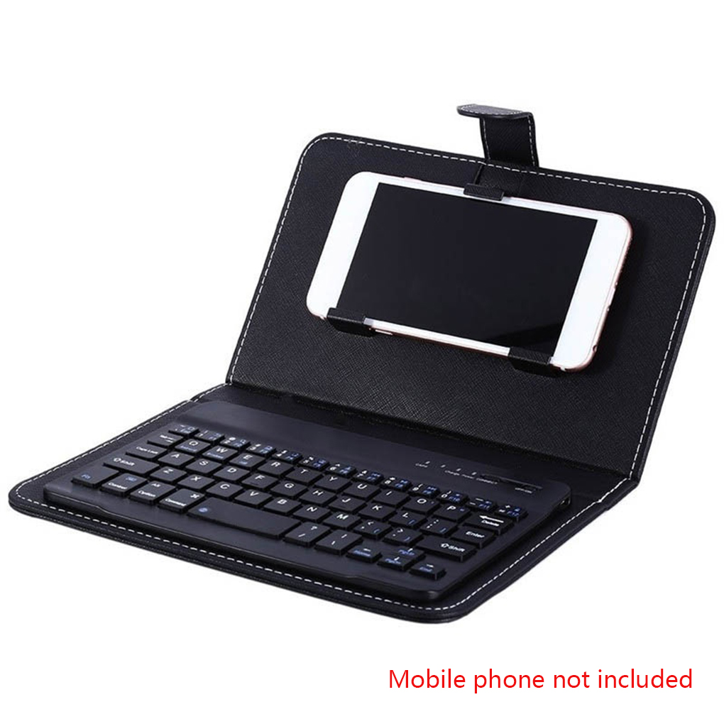 Portable Bluetooth Keyboard Case Mobiele Telefoon Draadloze Toetsenbord Pu Lederen Beschermhoes Voor 4.5 Inch-6.8 Inch Smart Phone: NO.5