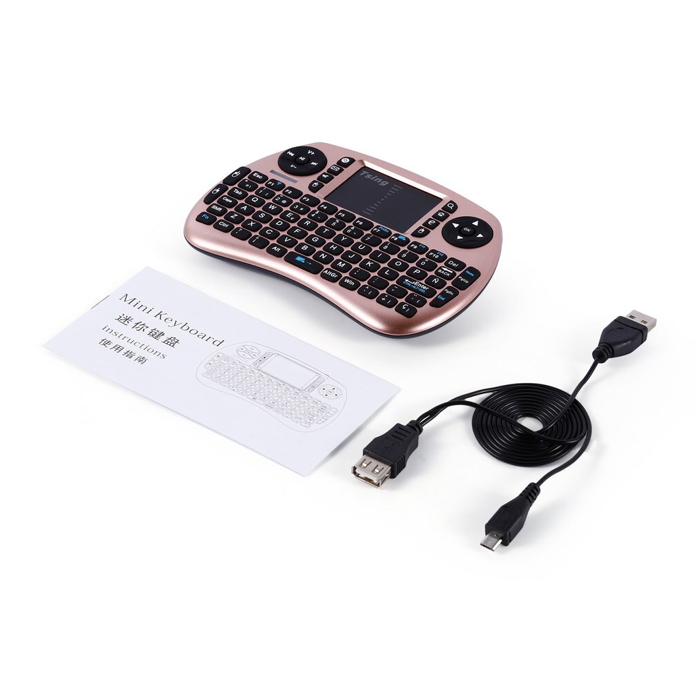 Portable Handheld Wireless Keyboard Touchpad Multi-media for TV Box Media TV PC Stick Laptop for Raspberry PI PS3 French Spanish