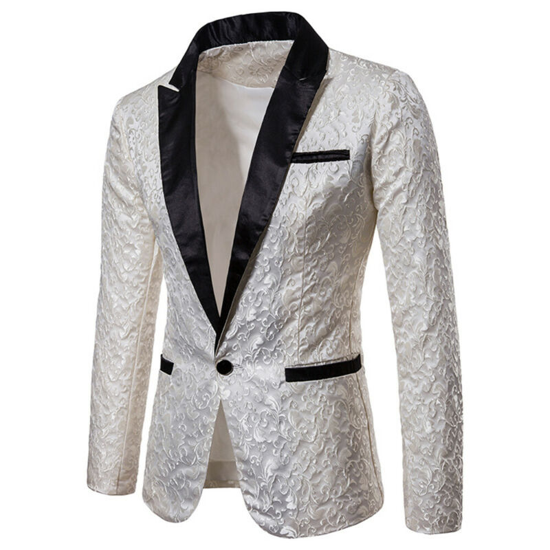 Lente/herfst heren jas zakelijk blazer tops knoop smoking formele jas slim fit pak jackrt