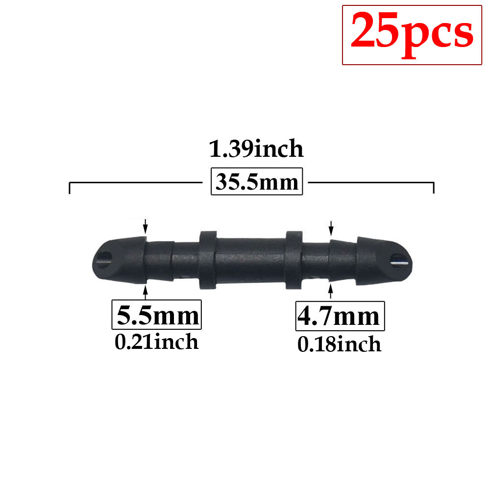 25 stücke 3/5 4/7 Schlauchtülle Anschluss 1/4'' & 1/8'' Schlauch Schlauch Wasser Splitter gemeinsam Abschläge Kreuz Eng stecker Tropf bewässerung System: Freier Raum