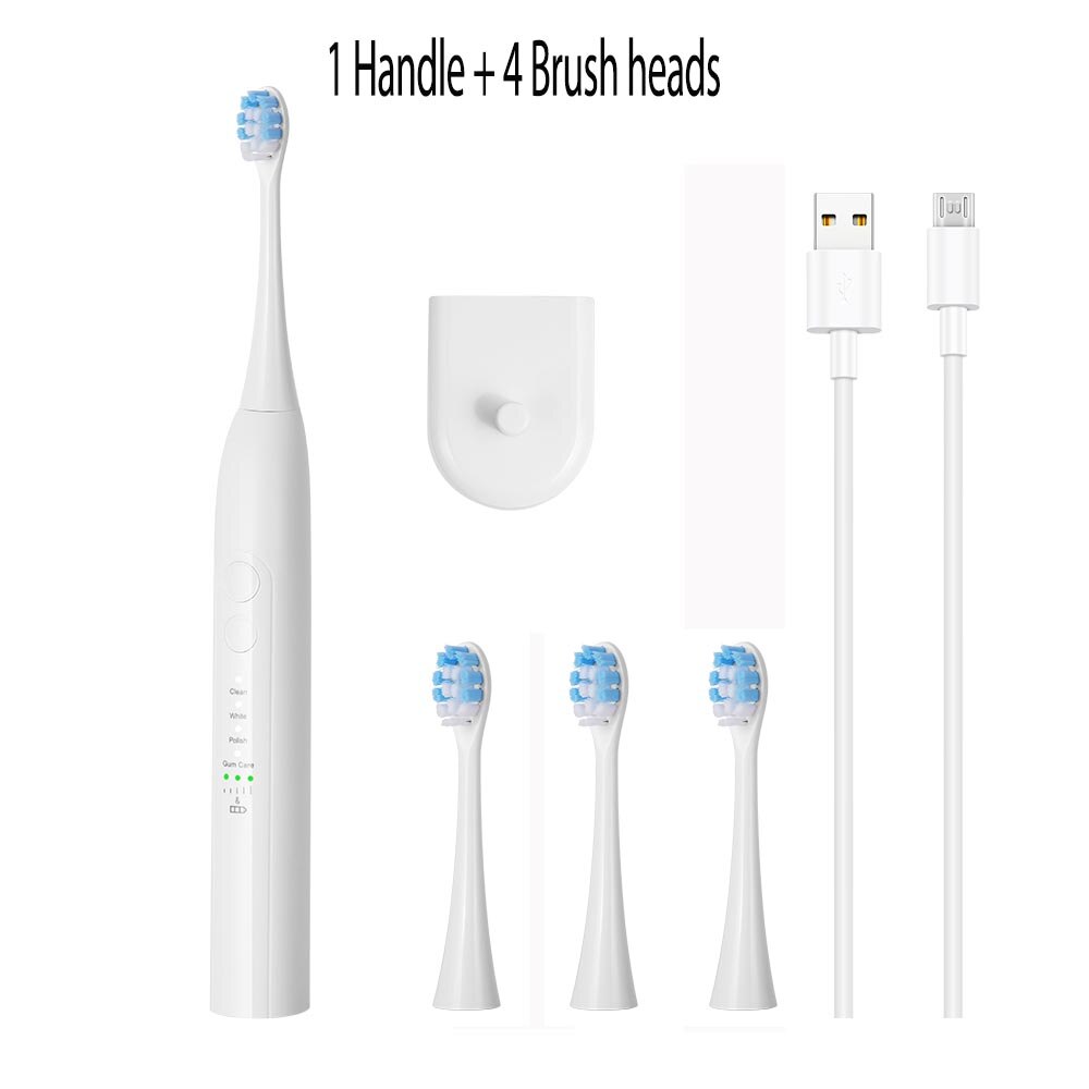 Sonic elektrisk tannbørste oppladbar brosse en tannbørste ultrasonisk ansiktsrensebørste erstatning tannskalerhode: Multi