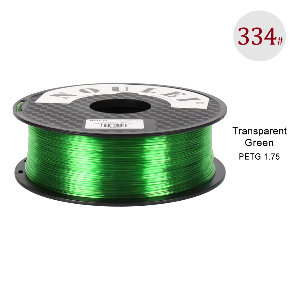 Noulei petg filament 1.75mm plast 3d tryck filament petg 1kg höghållfast 3d tryckmaterial: Trangrönt