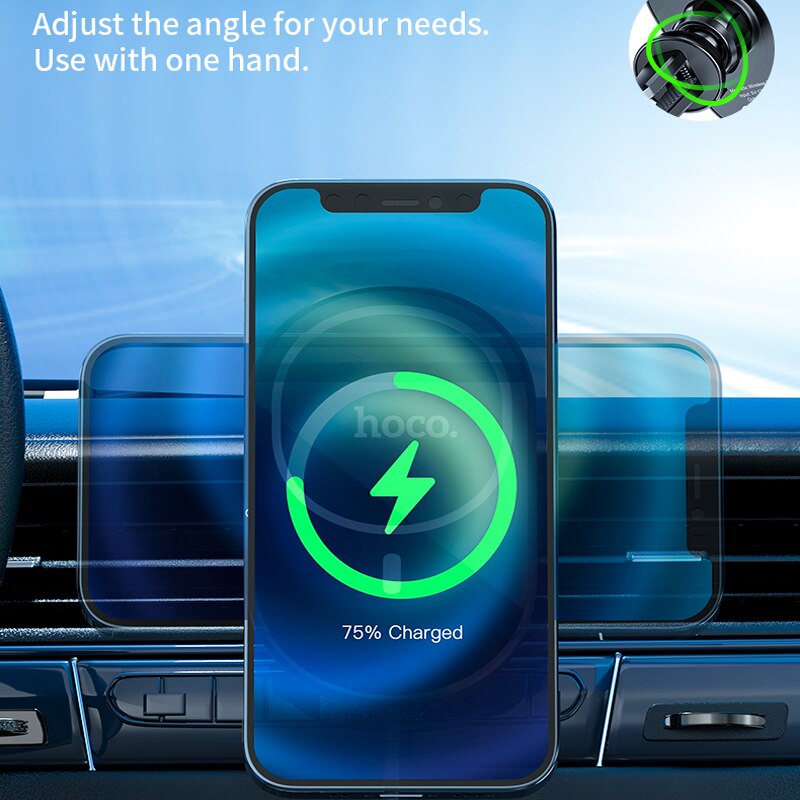 Hoco Magnetische Wireless Car Charger Mount Voor Iphone 12 Pro Max 12 Mini 15W Magnetische Snelle Opladen Airvent auto Telefoon Houder