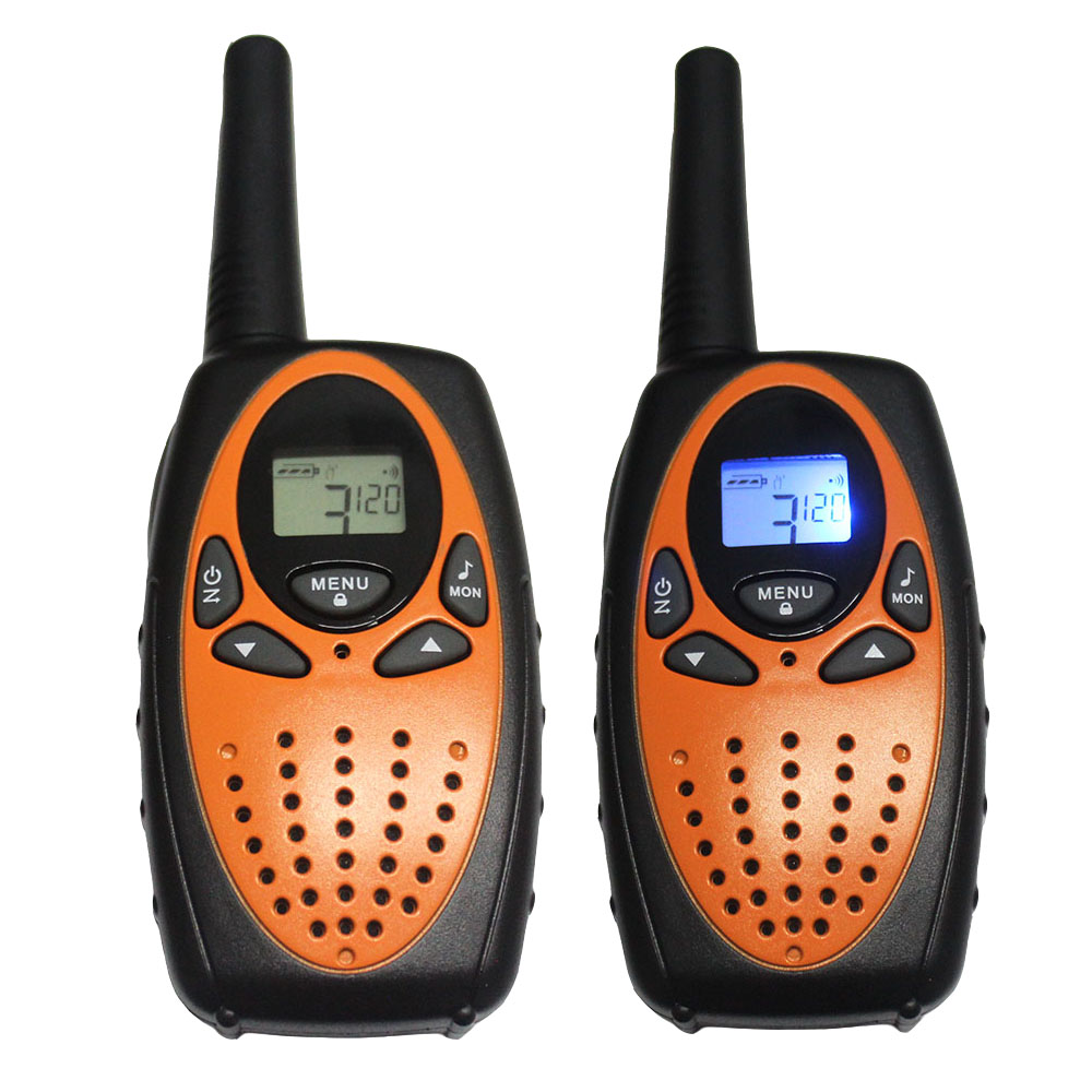 2PCS TS628 1w long range Portable PMR446 Handheld Walkie Talkies 2 Way mobile Radios Transceiver orange w/ charger earphones