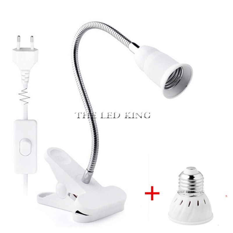 Dubbele kop 80 leds planten bloem groeilamp  e27 bureauklemhouder voor groente binnen kas bloemen zaailingen: Één kop - eu-stekker / 60 leds