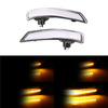 2 stuks Voor Ford Focus Dynamische Richtingaanwijzer Blinker Repeater Licht LED Side Wing Achteruitkijkspiegel indicator: Transparent shell