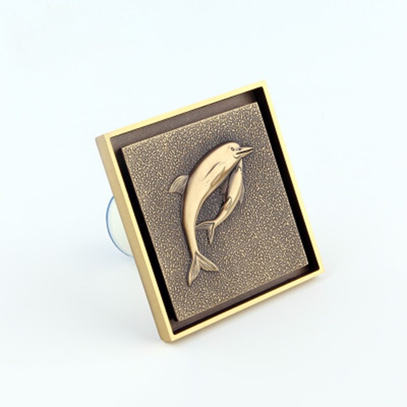 Vidange de sol antique en cuivre | Égouttoir de sol anti-odeur, douche de sol authentique, douche de sol noire