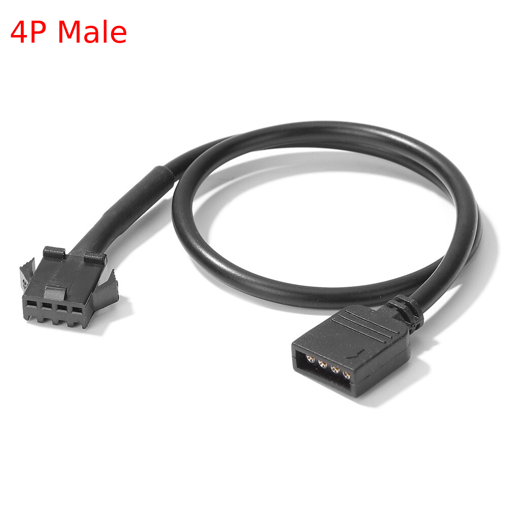 Hovedkort rgb-adapter konverteringskabel 5v 3- pins  / 12v 4- pins 30cm rgb led-stripelys for pc-datamaskin led-lysstripelinje
