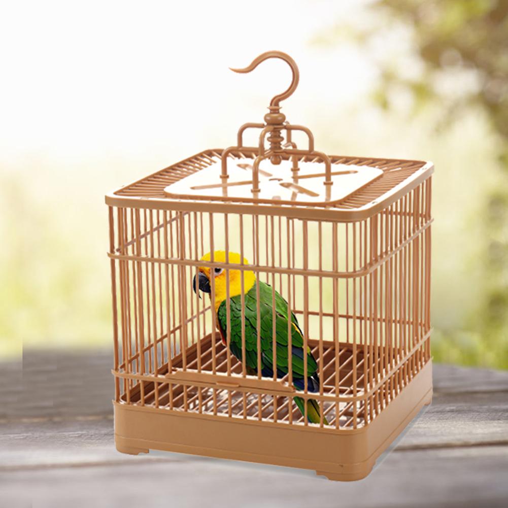 Assembly Bird Cage With Feeder And Waterer Small Pet Bird Full Set Of Plastic Bird House Thrush Parrot Cage