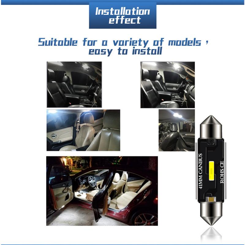 Bombilla de lectura Canbus superbrillante para coche, luz de lectura para Interior, sin errores, C5W, C10W, 31mm, 36mm, 39mm, 41mm, 1 ud.