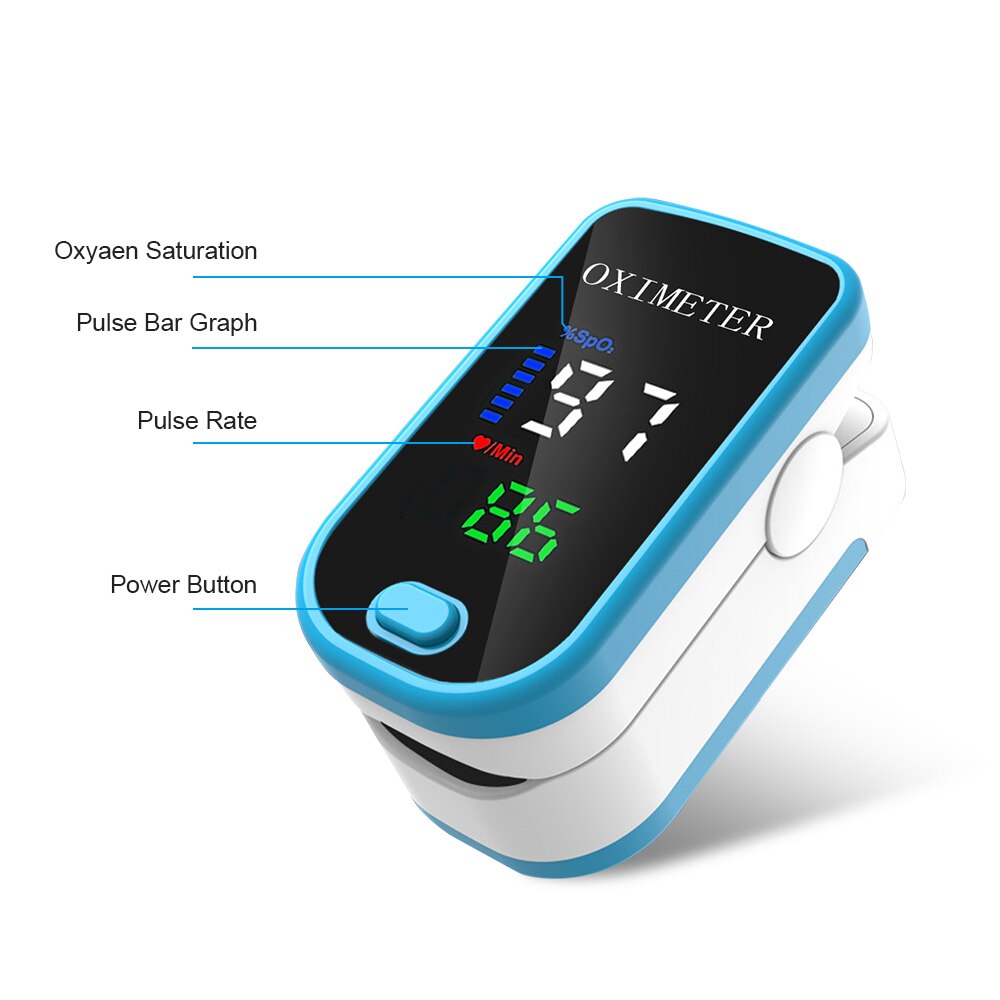 Pulsoximeter napalcowy pulsoksymetr blod ilt finger puls digital fingerspids oximeter iltmætning monitor oximetro