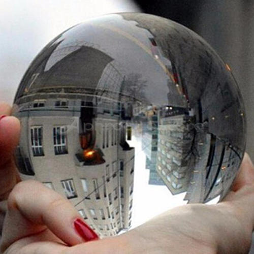 6 størrelser gennemsigtige glas krystalkugler healing sfære fotografering foto rekvisitter dekorative kugler 30mm-80mm: 80mm