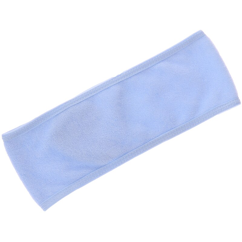 1 pièces coloré doux Salon SPA visage bandeau femmes réglable bandeau maquillage Toweling enveloppe cheveux bandeau cheveux accessoires: blue