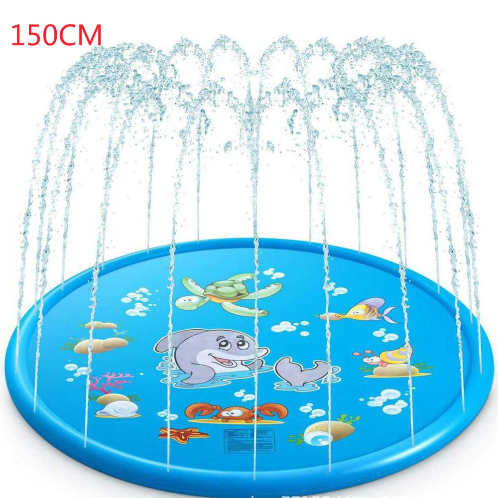 150/100cm freundlicher Aufblasbare Wasser sprühen Pad Runde Wasser Spritzen Spielen Schwimmbad Spielen Sprinkler matt Hof draussen Spaß schwimmen Schwimmbecken: 150cm