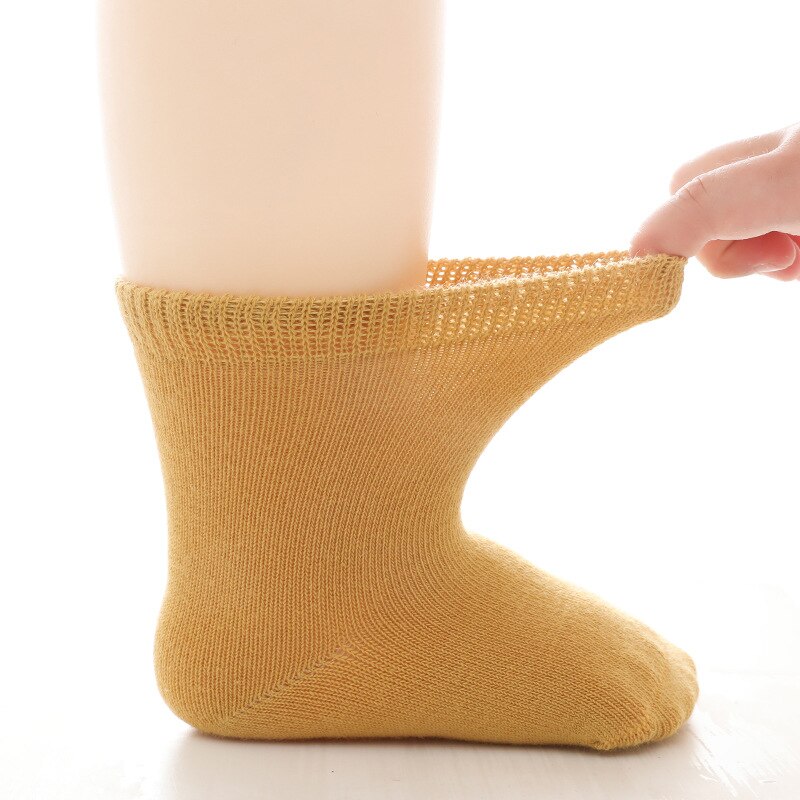 0-8Years Soild Color Cotton Socks Autumn Baby Boys Casual Socks Toddler Girl Foot Socks Babi Ankle Socks Calcetines Bebe
