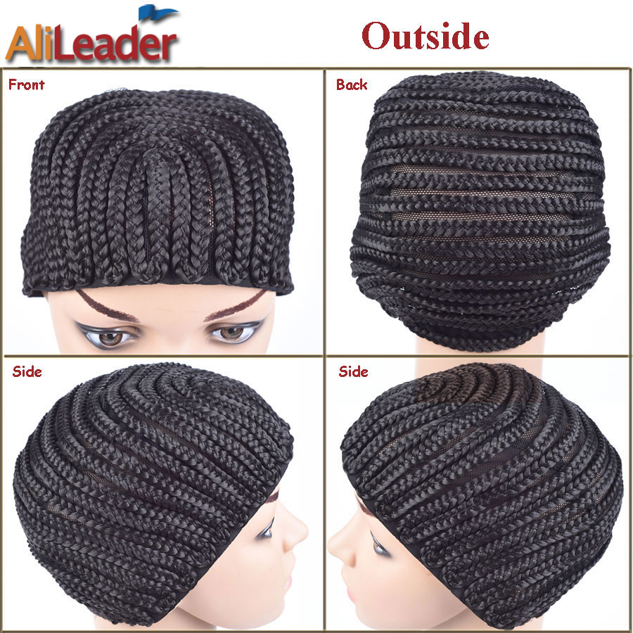 Goede Cornrows Cap Voor Gemakkelijker Naaien In Gevlochten Pruik Caps Crotchet Zwarte Kleur Gehaakte Vlechten Pruik Cap Weave Cap Voor maken Pruik