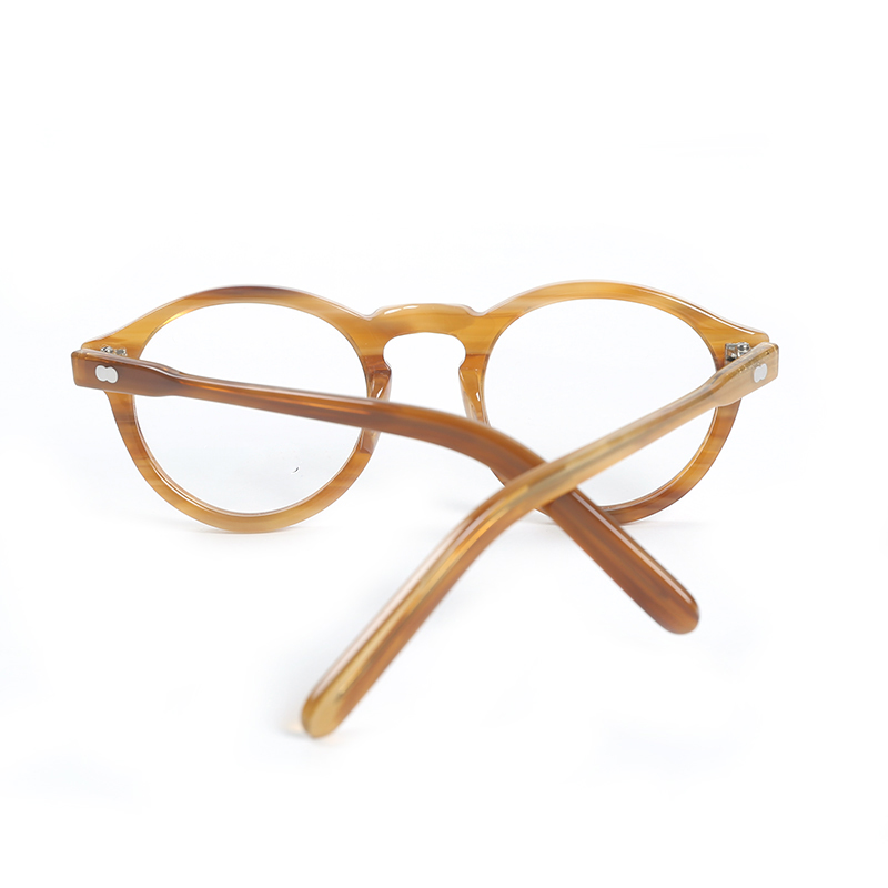 Armação de óculos ópticos para homens e mulheres, óculos vintage johnny depp, armação de óculos de acetato para computador, lentes transparentes