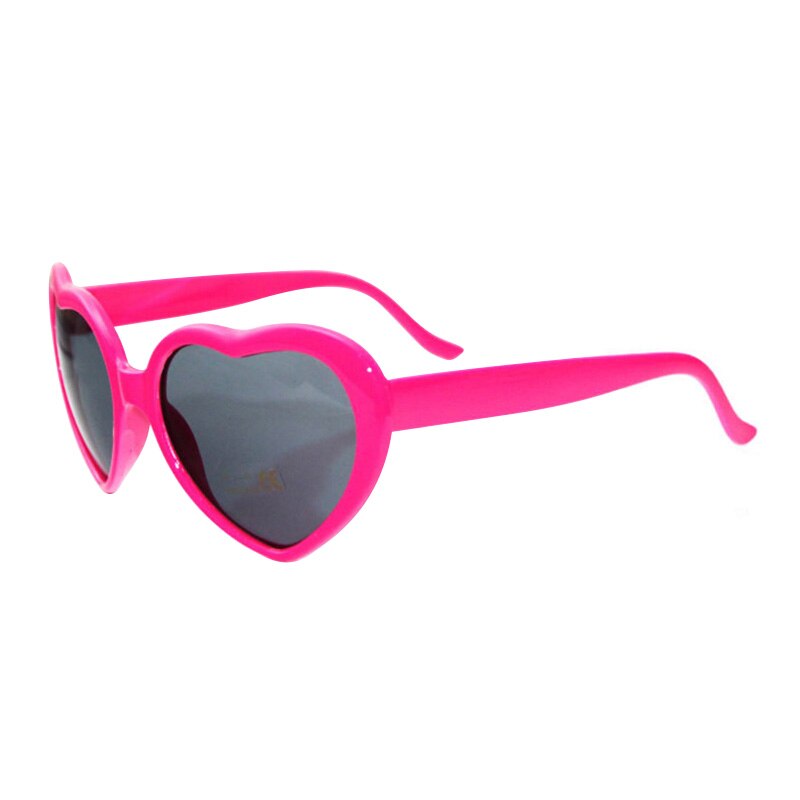 Gafas con efectos en forma de corazón de amor, cambian a ver las luces forma de corazón por la noche, gafas de difracción romántica para mujeres y niñas: Rose red