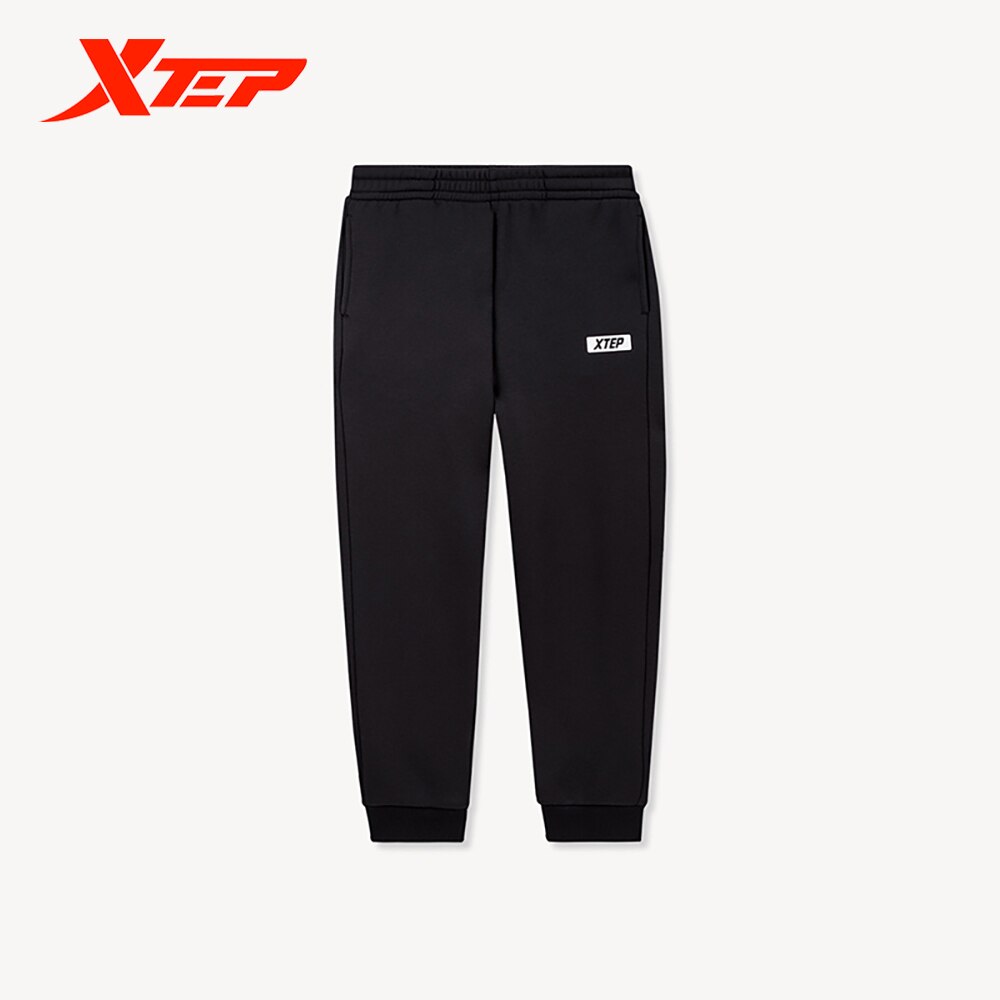 Xtep Kinderen Broek Winter Jongens Casual Plus Fluwelen Broek Comfortabel En Warm Populaire Sport Broek 680426639026: black / 120cm