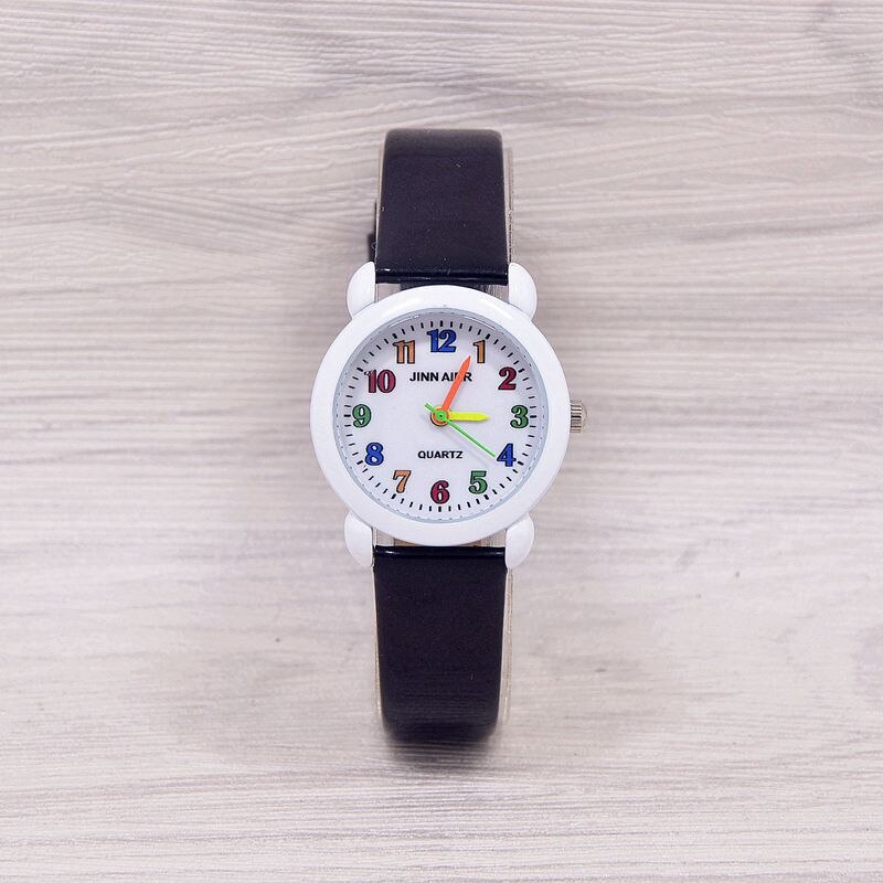 Quartz Candy Digitale Simple Kids Jongens Meisjes Student Horloge Horloge Relojes Montres Kol Saati: black