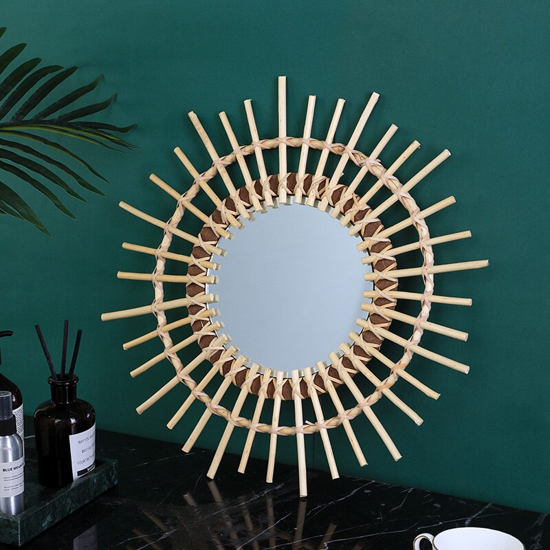 Rotting dressing spegel innovativ art deco rund spegel vardagsrum vägg hängande spegel kök badrum spegel
