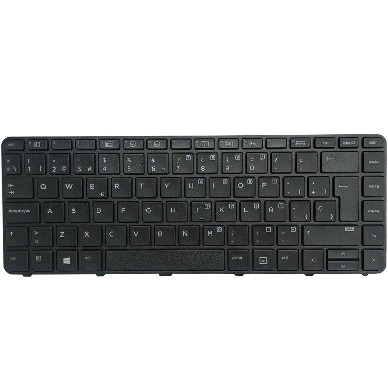 clavier espagnol SP pour ordinateur portable HP Probook 430, G3, 430, G4, 440, G3, 440, G4, 445, G3, 640, G2, 645, G2, avec cadre