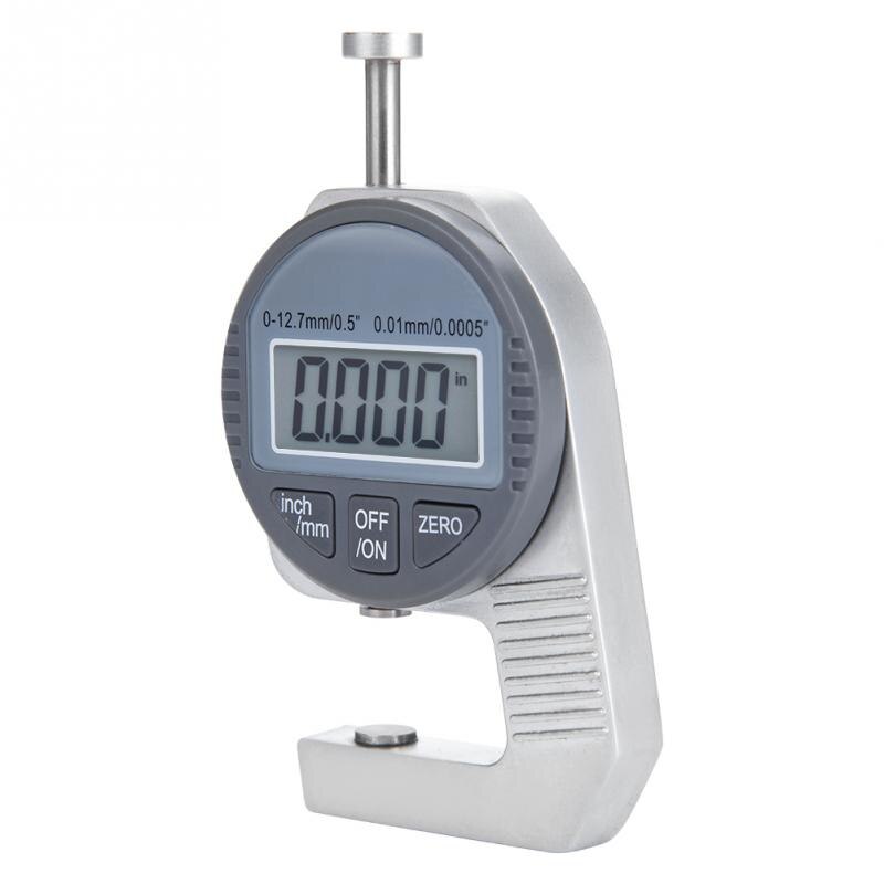 Digital LCD Dicke Meter Messgerät Anzeige Mindestkörperfettprozent Dicke Messgerät 0-12,7mm/0,5 0,01mm/0,0005 Flache messen Kopf