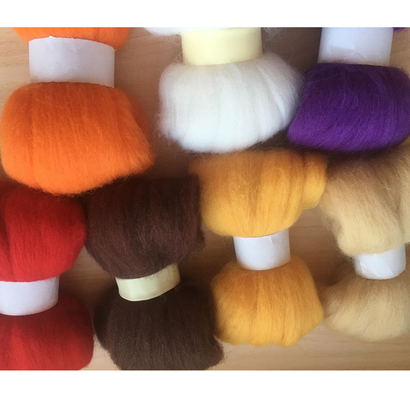 Color Raw Felt WFPFBEC wool for felting 70g 7colors 10g/color – Grandado
