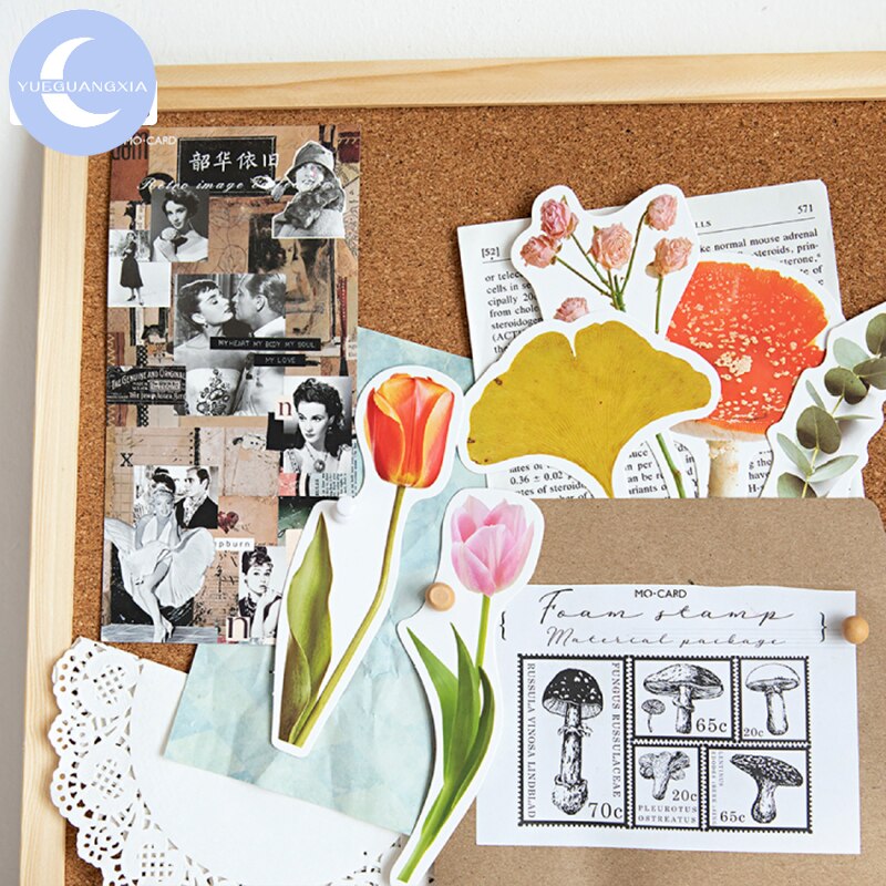 YueGuangXia Herbal Botany Series of Postcards Group Travel Invitation Greeting Ivory Card Wish Cards Office Stationery