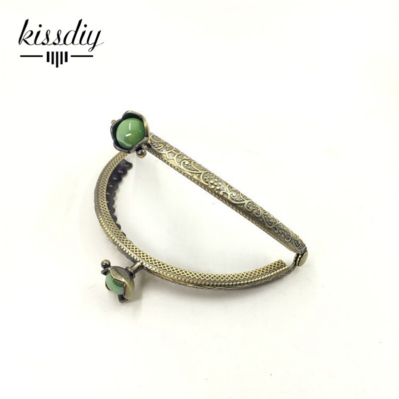 KISSDIY 20pcs/10pcs 8.5CM Lotus head Bag Kiss Clasp Bronze Semicircle Metal Coining Pattern Purse Frame DIY Bag Sewing Acces