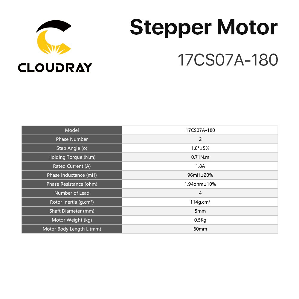 2 Phase Nema17 Stepper Motor 42mm 71Ncm 1.8A Stepper Motor 4-lead Cable for 3D printer CNC Engraving Milling Machine