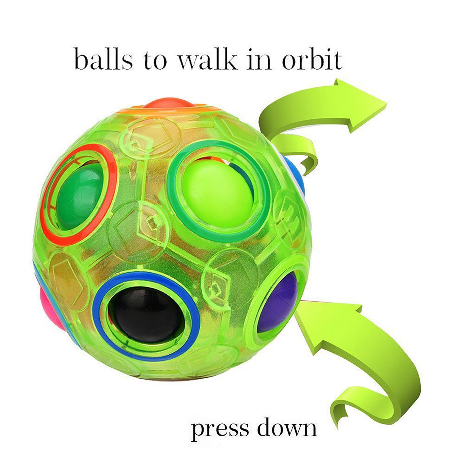 Fidget Rainbow Ball Luminous Stress Reliever Magic Fidgets Rainbow Ball Fun Football Plastic Antistress For Hands Toys