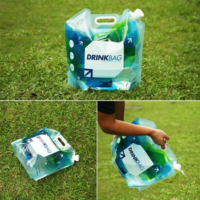 10L pieghevole pieghevole pieghevole per acqua potabile borsa per auto contenitore per acqua per campeggio tutto&#39;aperto escursionismo picnic BBQ