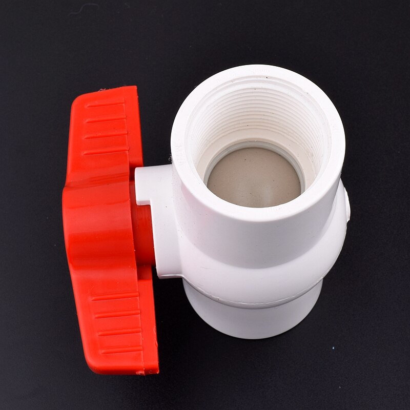 1-3pcs 20~63mm White PVC 1.2~2" Female Thread Globe Valve Garden Irrigation Water Supply Aquarium Tank Water Pipe Connectors