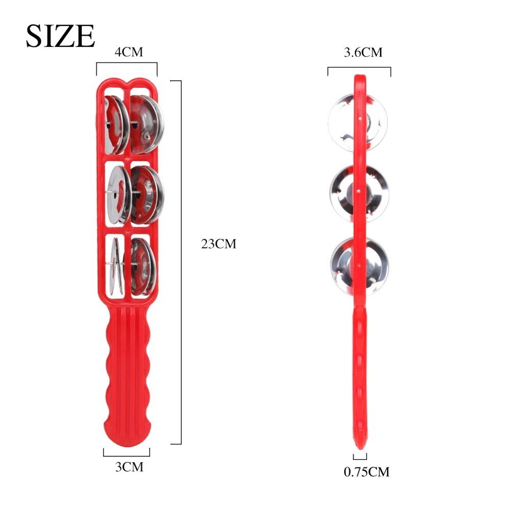 1Pcs Kids Hand Jingle Bells Hand Sleigh Bells Decoration Bells Musical Instrument Decorations