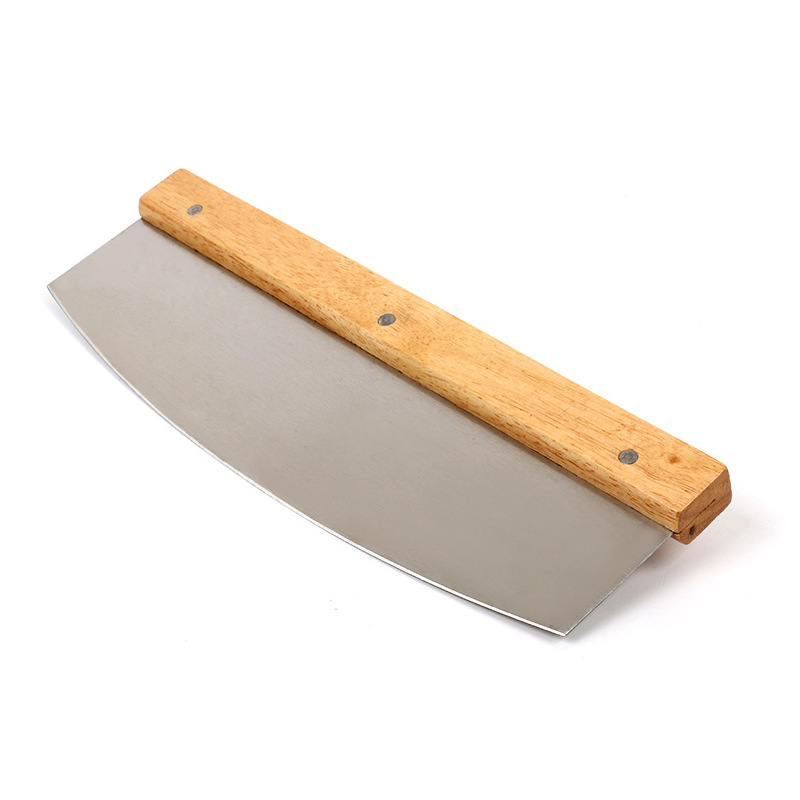 1PCS Half-moon Pizza Cutter Baking Tool Long Stainless Steel Half-round Bread Shaker Rolled Sugar Cutter Bakeware