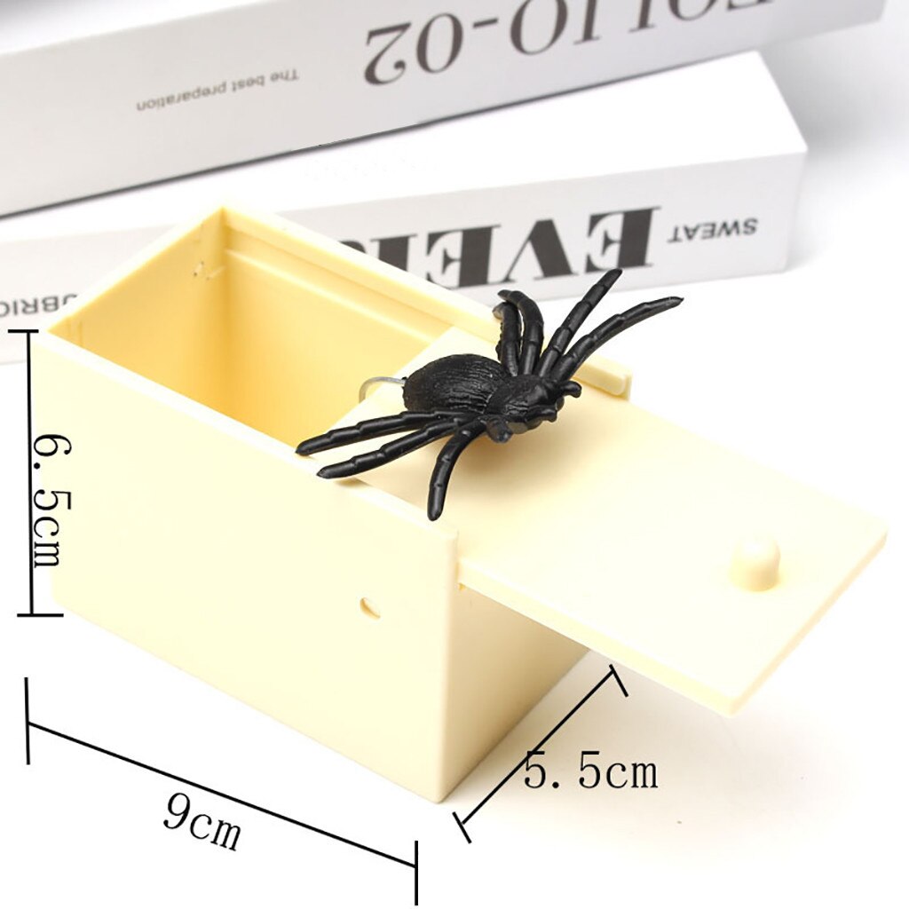 Prank Snuisterij April Fool 'S Day Spoof Grappige Schrikken Kleine Houten Doos Spider Scary Meisjes Onderwijs Baby Speelgoed игрушки Juguetes