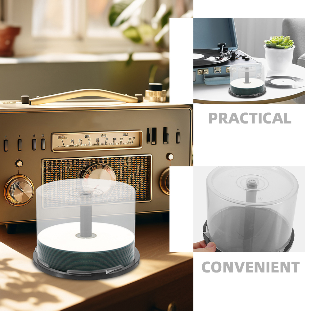 Cubo de almacenamiento de Cds, soporte de exhibición de almacenamiento de discos de plástico, soporte de almacenamiento de discos compacto, caja de almacenamiento de cd, unidades de almacenamiento de cd