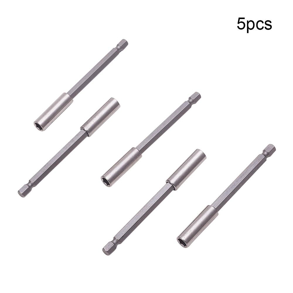 1/4" Magnetic Hex Socket 60mm/100mm/150mm Long Metal Impact Nut Setter Driver Socket Bit 2pcs/5pcs/6pcs: 100mmx5pcs