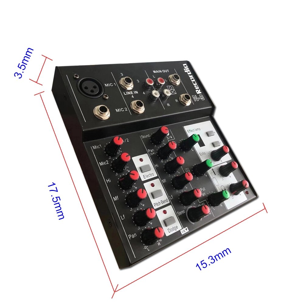 GAX-N9 Professionele 4-Kanaals Dj Digitale Audio Mixer Met Speciale Effecten