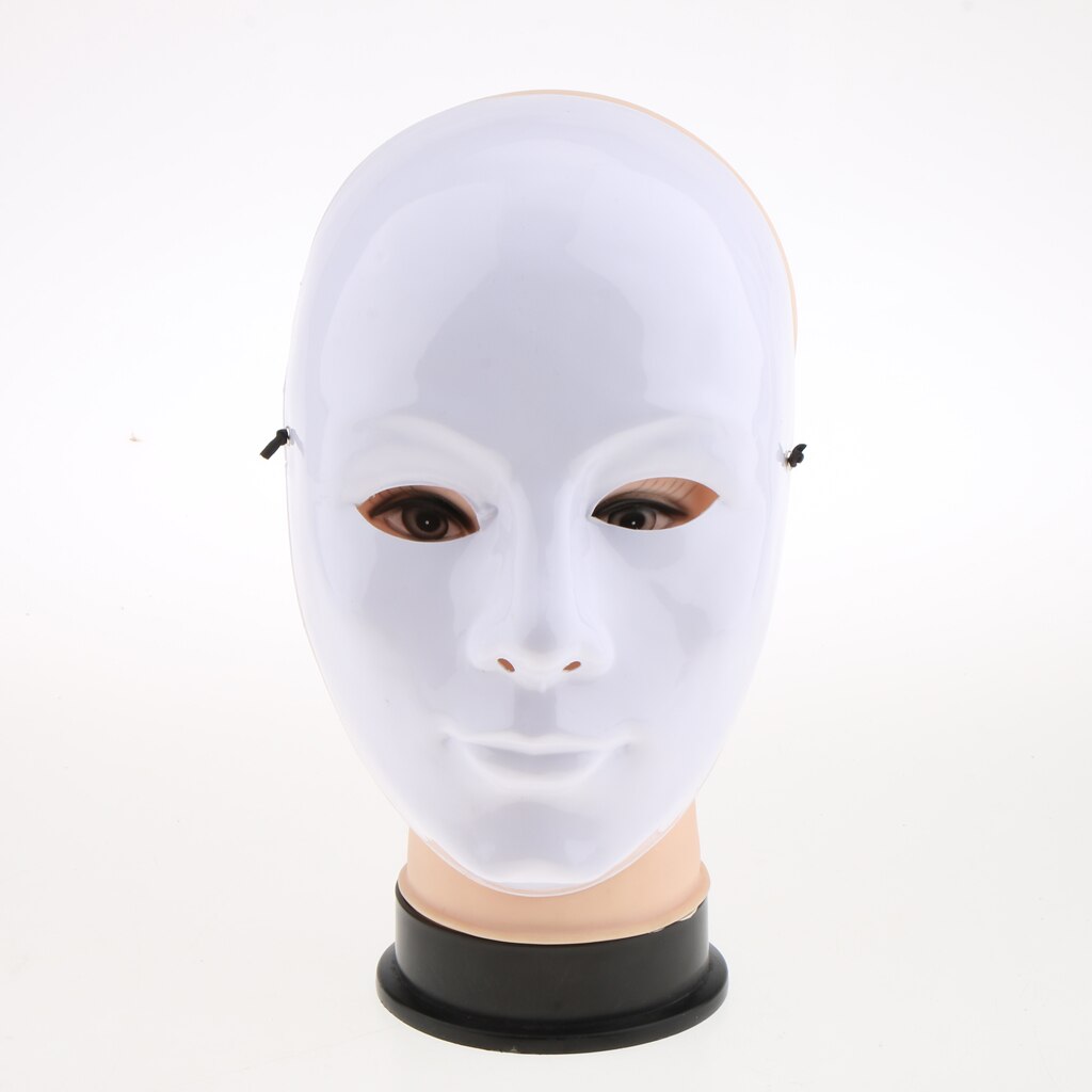 Plain White Blank Decorating Craft Full Face Masquerade Mask Custome Party