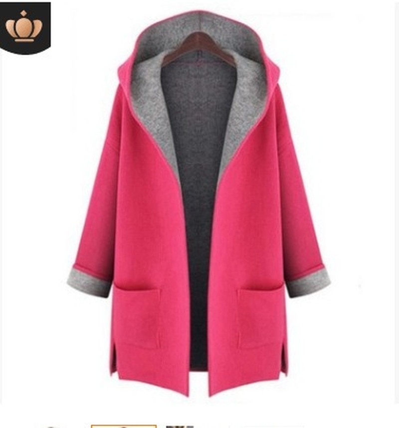 Mujer invierno herfst plus size losse jas dames lange jassen koreaanse styl dame jas abrigos mujer elegante l -5xl