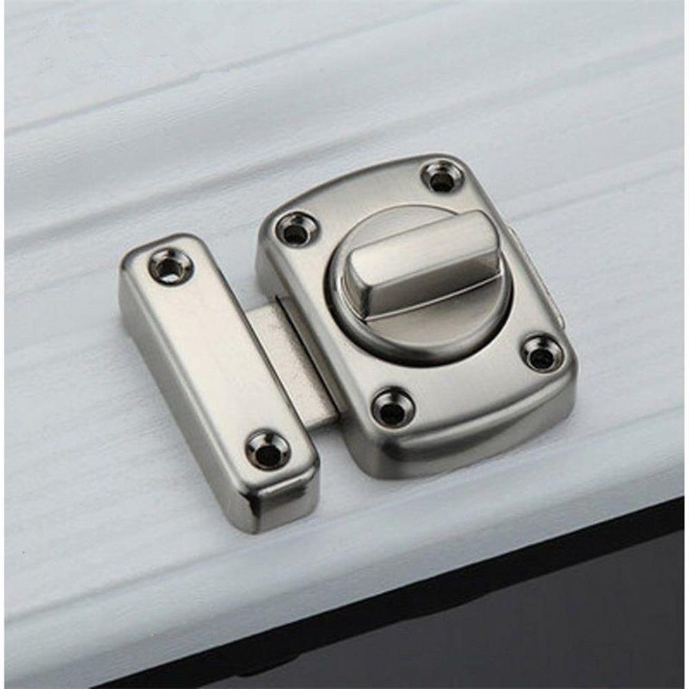 Universal Door Latch Gate Latch Security Sliding Door Lock Door Bolt Zinc Alloy With Screws Latch Door latch lock: brushed