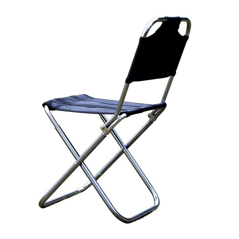 Bærbar sammenklappelig skammel med ryg mini udendørs stol lille skammel sammenklappelig letvægts til camping vandreture fiskeri picnic rejse: Default Title